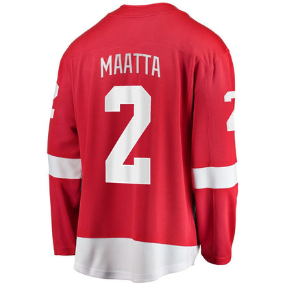 D.Red Wings #2 Olli Maatta Fanatics Branded Home Breakaway Player Jersey Red Stitched American Hockey Jerseys CROVYIE