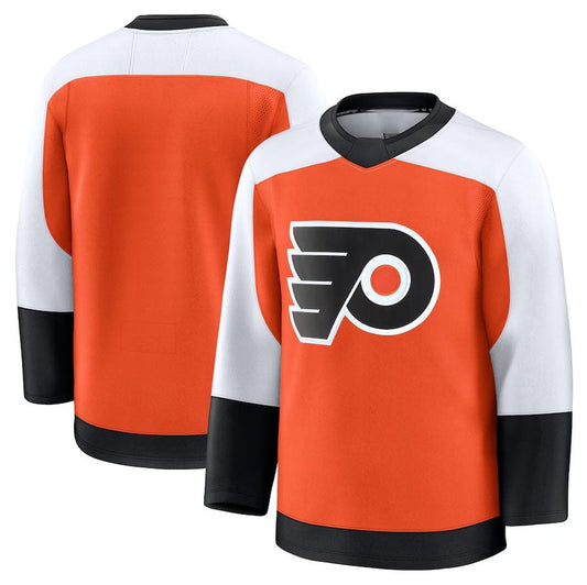 P.Flyers Fanatics Home Premium Jersey - Burnt Orange Stitched American Hockey Jerseys CROVYIE