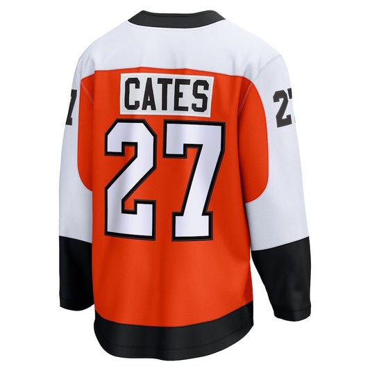 P.Flyers #27 Noah Cates Fanatics Home Breakaway Jersey - Orange Stitched American Hockey Jerseys CROVYIE