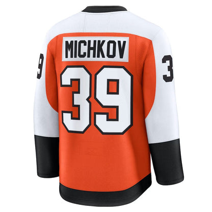 P.Flyers #39 Matvei Michkov Fanatics Home Premium Jersey - Orange Stitched American Hockey Jerseys CROVYIE