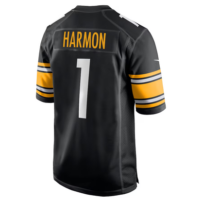 P.Steelers #1 Derrick Harmon Black 2025 Draft First Round Pick Game Stitched American Football Jerseys