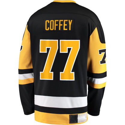 P.Penguins #77 Paul Coffey Fanatics Branded Premier Breakaway Retired Player Jersey Black Stitched American Hockey Jerseys CROVYIE