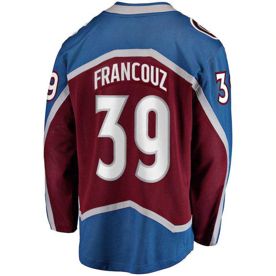 C.Avalanche #39 Pavel Francouz Fanatics Branded Breakaway Player Jersey Burgundy Stitched American Hockey Jerseys CROVYIE