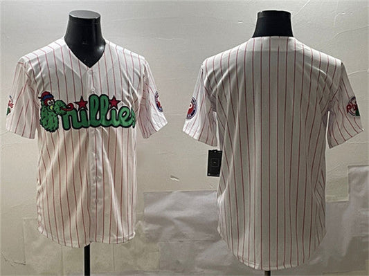 Philadelphia Phillies Blank White Phanatic Cool Base Stitched Baseball Jersey