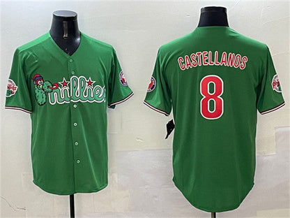 Philadelphia Phillies #8 Nick Castellanos Green Phanatic Limited Stitched Baseball Jersey
