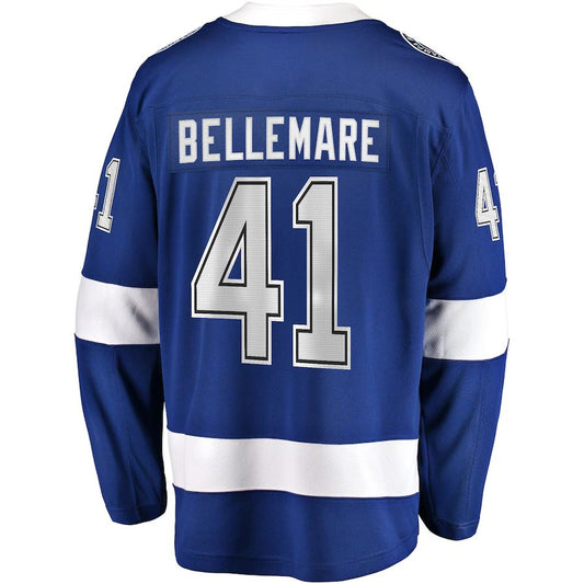 TB.Lightning #41 Pierre-Edouard Bellemare Fanatics Branded Home Breakaway Player Jersey Blue Stitched American Hockey Jerseys CROVYIE