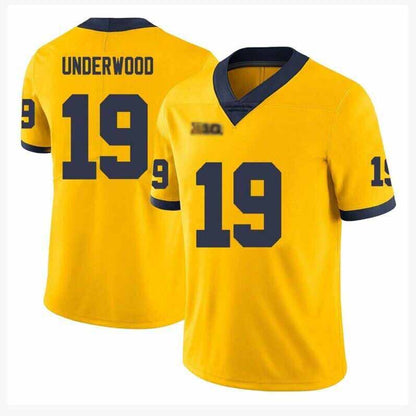 M.Wolverines #19 Bryce Underwood Yellow Stitched American College Jerseys