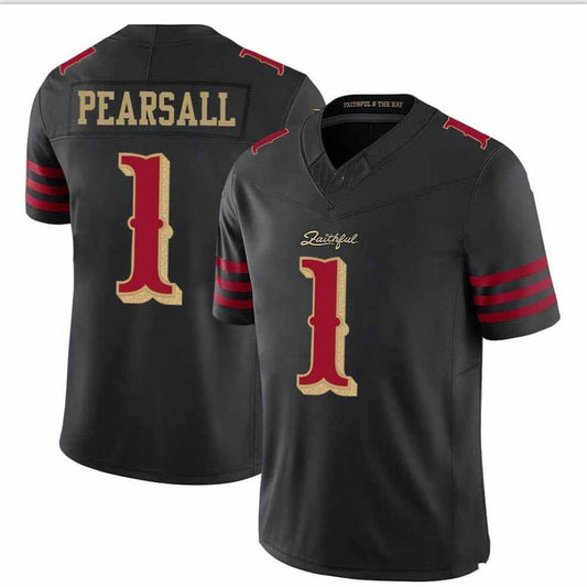 SF.49ers #1 Ricky Pearsall 2025 Rivalries Collection Limited Jersey-Nery - Black Stitched American Football Jersey-Nerys