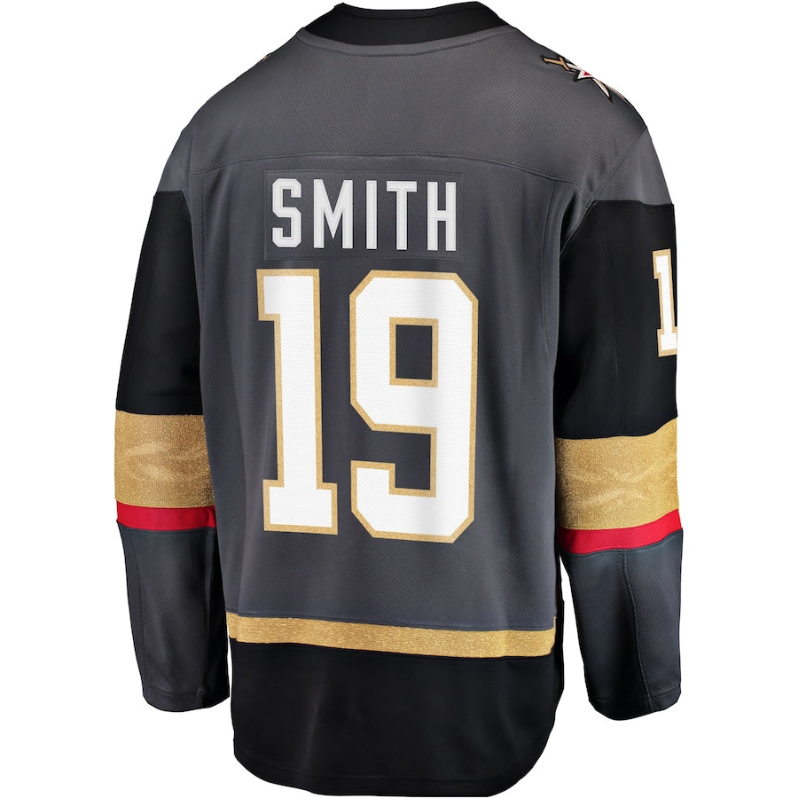 V.Golden Knights #19 Reilly Smith Alternate Breakaway Player Jersey Gray Hockey Jerseys CROVYIE