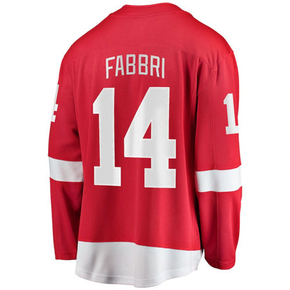 D.Red Wings #14 Robby Fabbri Fanatics Branded Home Breakaway Player Jersey Red Stitched American Hockey Jerseys CROVYIE