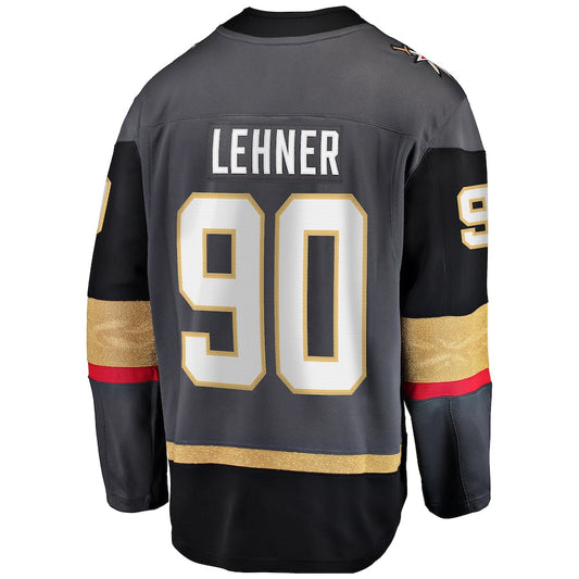 V.Golden Knights #90 Robin Lehner Fanatics Branded Breakaway Alternate Player Jersey Gray Hockey Jerseys CROVYIE