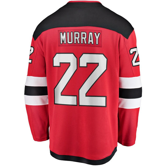 NJ.Devils #22 Ryan Murray Fanatics Branded Youth Breakaway Player Jersey Red Stitched American Hockey Jerseys CROVYIE