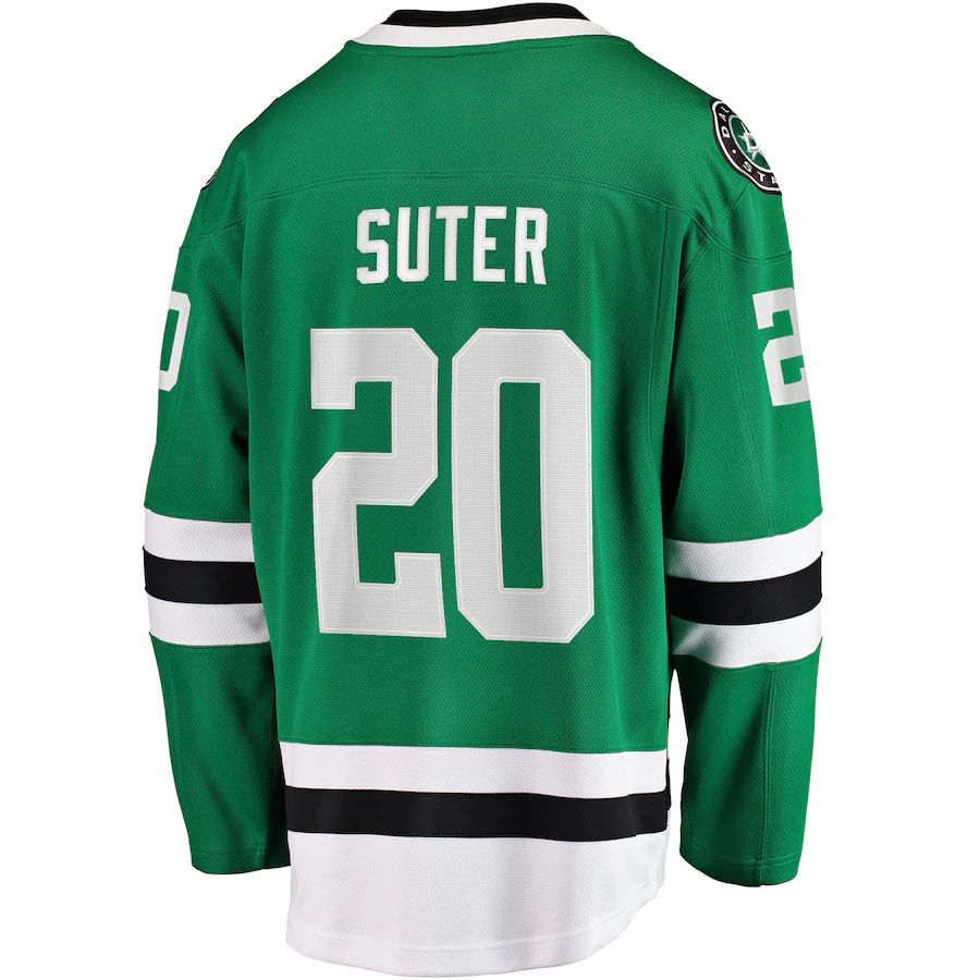 D.Stars #20 Ryan Suter Fanatics Branded Breakaway Player Jersey Kelly Green Stitched American Hockey Jerseys CROVYIE