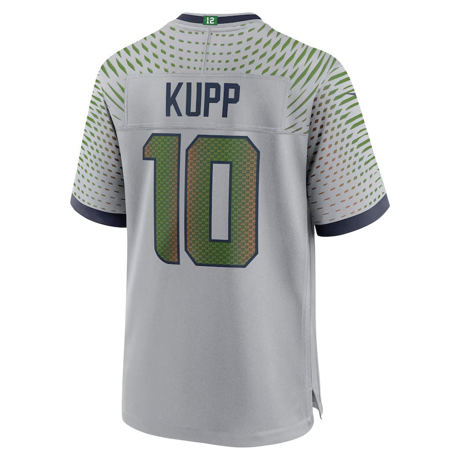 S.Seahawks #10 Cooper Kupp 2025 Rivalries Collection Game Jersey-Nery - Wolf Gray Stitched American Football Jersey-Nerys