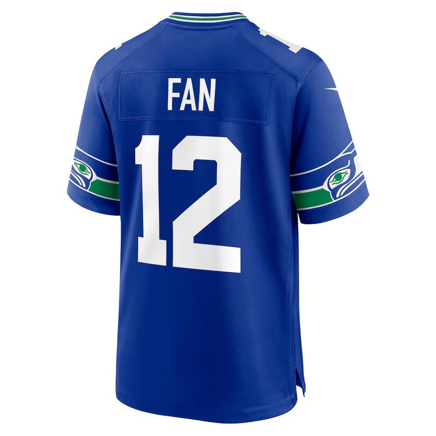 S.Seahawks #12 12 Fan Royal Alternate 2 50th Season Game Stitched American Football Jerseys