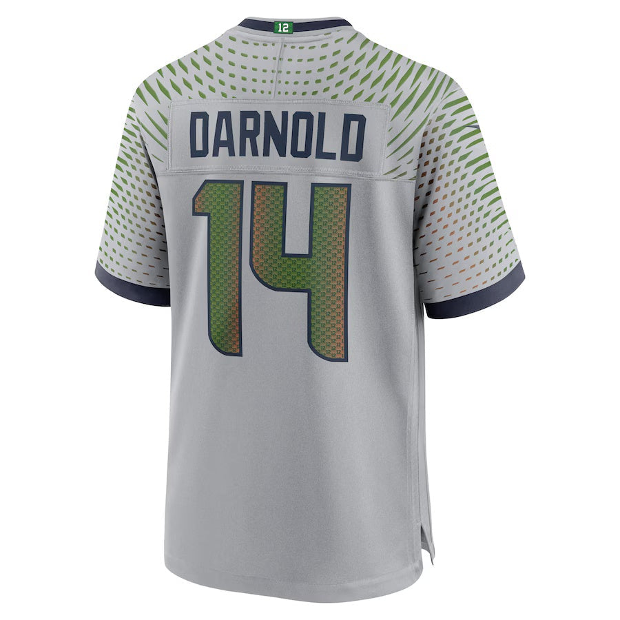 S.Seahawks #14 Sam Darnold 2025 Rivalries Collection Game Jersey-Nery - Wolf Gray Stitched American Football Jersey-Nerys
