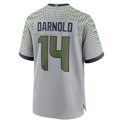S.Seahawks #14 Sam Darnold 2025 Rivalries Collection Game Jersey-Nery - Wolf Gray Stitched American Football Jersey-Nerys