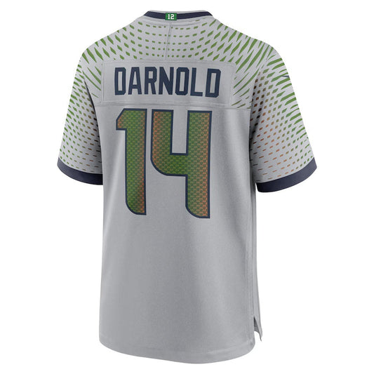S.Seahawks #14 Sam Darnold 2025 Rivalries Collection Game Jersey-Nery - Wolf Gray Stitched American Football Jersey-Nerys