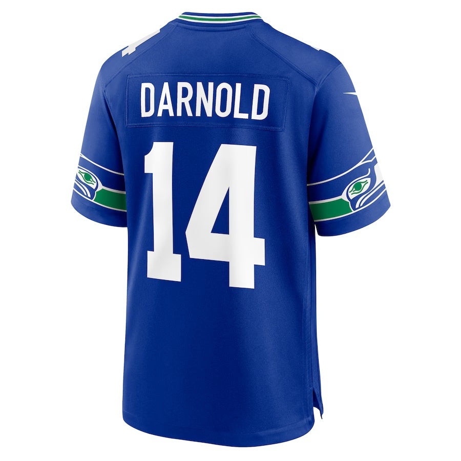 S.Seahawks #14 Sam Darnold Royal Alternate 2 50th Season Game Stitched American Football Jerseys