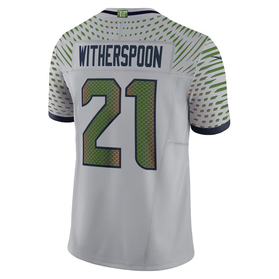 S.Seahawks #21 Devon Witherspoon 2025 Rivalries Collection Limited Jersey-Nery - Wolf Gray Stitched American Football Jersey-Nerys
