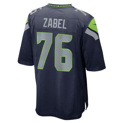 S.Seahawks #76 Grey Zabel College Navy Team Game Stitched American Football Jerseys