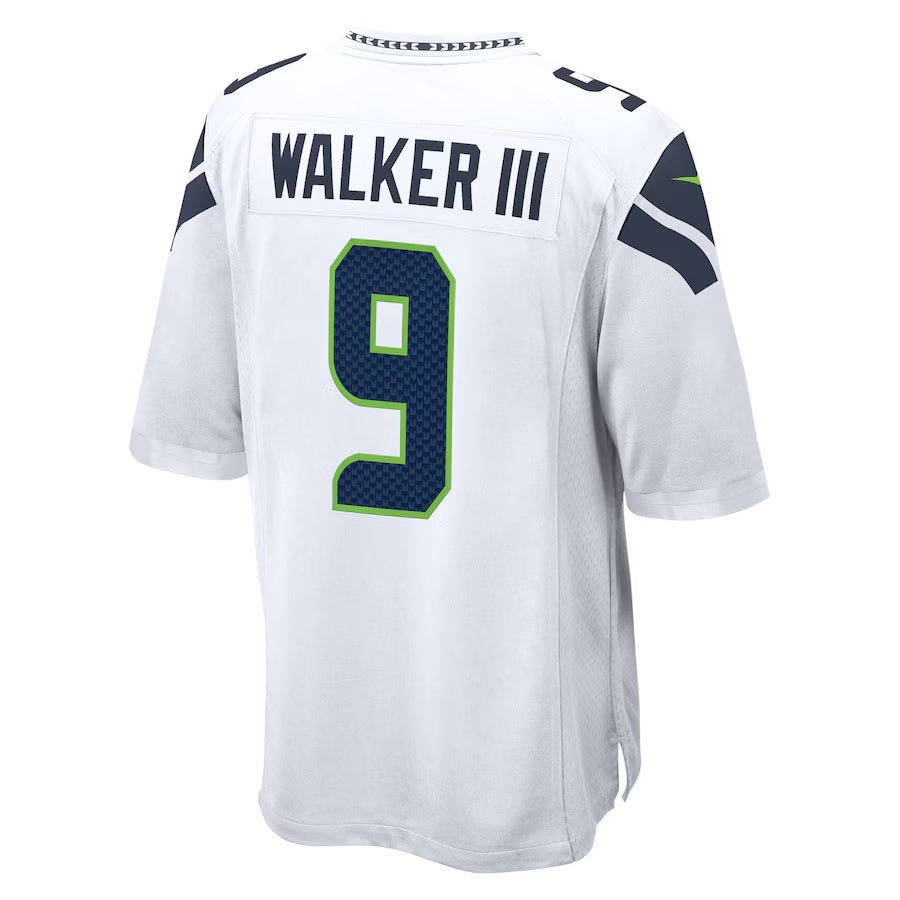 S.Seahawks #9 Kenneth Walker III White 50th Season Game Stitched American Football Jerseys