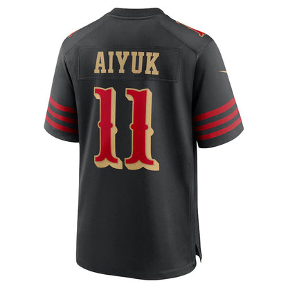 SF.49ers #11 Brandon Aiyuk 2025 Rivalries Collection Game Jersey-Nery - Black Stitched American Football Jersey-Nerys