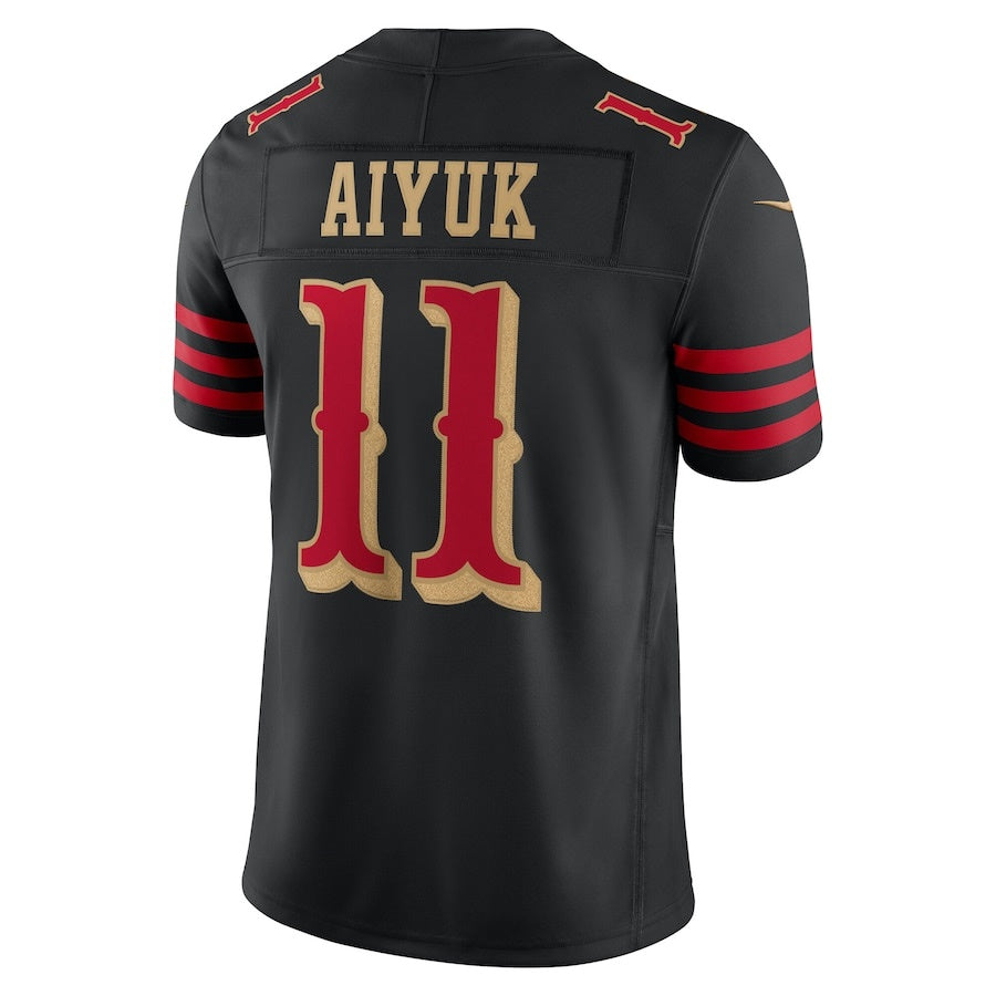 SF.49ers #11 Brandon Aiyuk 2025 Rivalries Collection Limited Jersey-Nery - Black Stitched American Football Jersey-Nerys