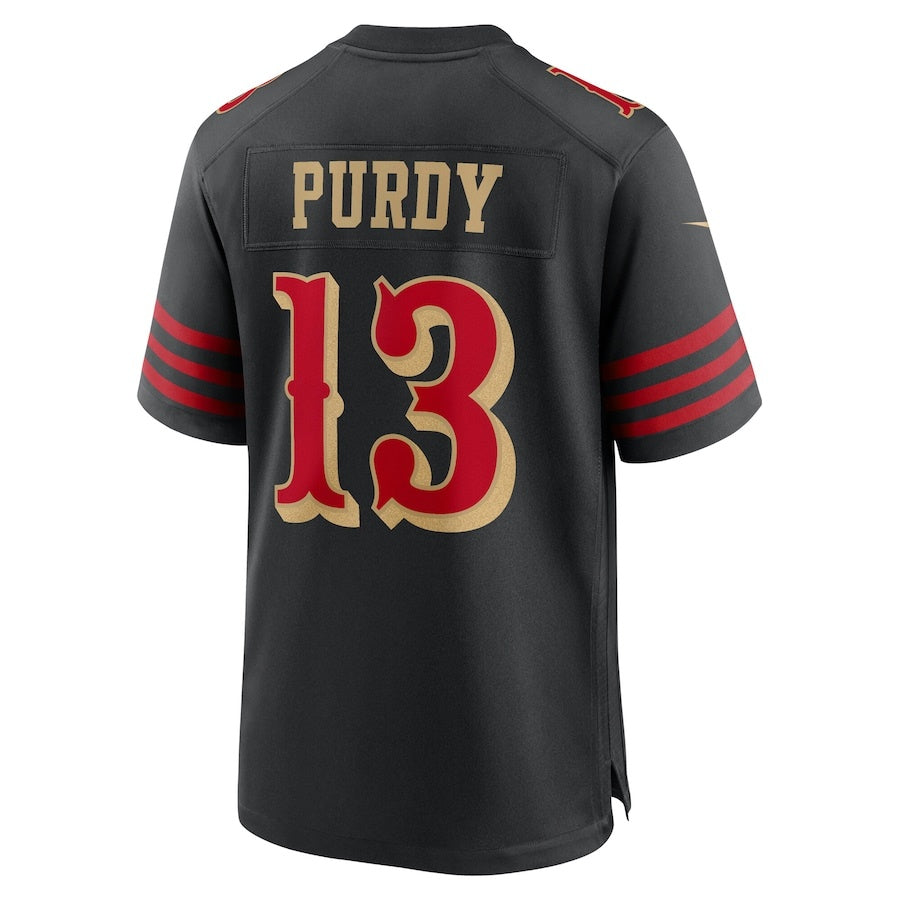 SF.49ers #13 Brock Purdy 2025 Rivalries Collection Game Jersey-Nery - Black Stitched American Football Jersey-Nerys