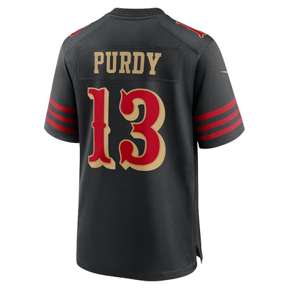 SF.49ers #13 Brock Purdy 2025 Rivalries Collection Game Jersey-Nery - Black Stitched American Football Jersey-Nerys