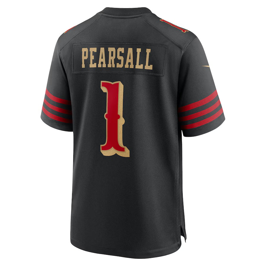 SF.49ers #1 Ricky Pearsall 2025 Rivalries Collection Game Jersey-Nery - Black Stitched American Football Jersey-Nerys