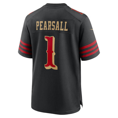 SF.49ers #1 Ricky Pearsall 2025 Rivalries Collection Game Jersey-Nery - Black Stitched American Football Jersey-Nerys