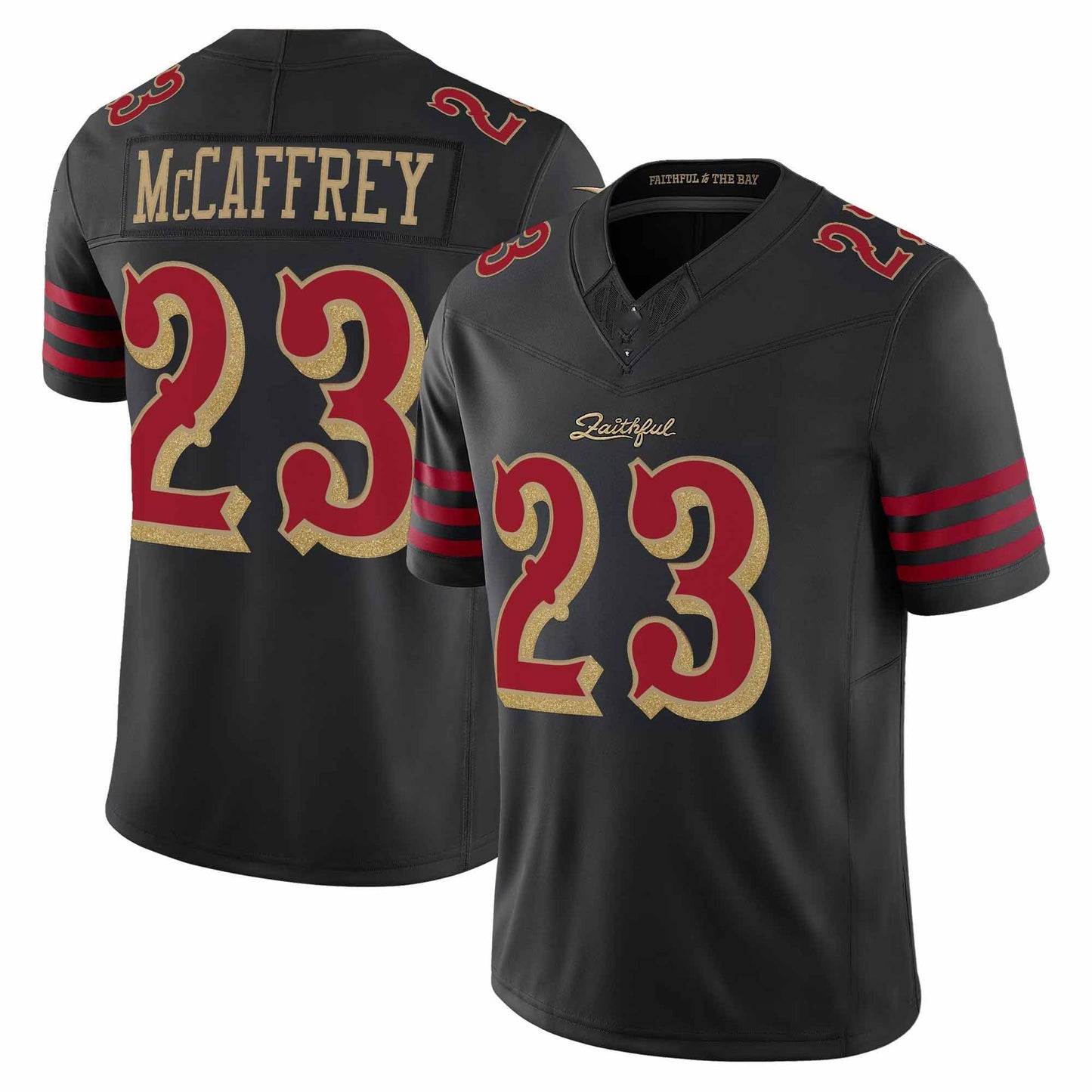 SF.49ers #23 Christian McCaffrey 2025 Rivalries Vapor Limited Jersey-Nery - All Stitched American Football Jersey-Nerys