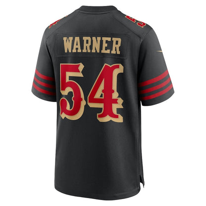 SF.49ers #54 Fred Warner 2025 Rivalries Collection Game Jersey-Nery - Black Stitched American Football Jersey-Nerys