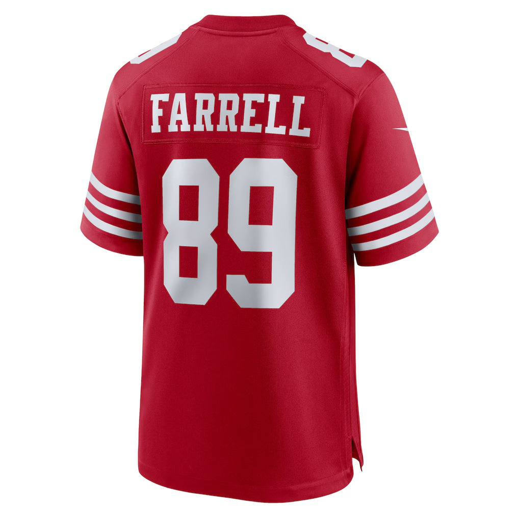 SF.49ers #89 Luke Farrell Scarlet Team Game Stitched American Football Jerseys