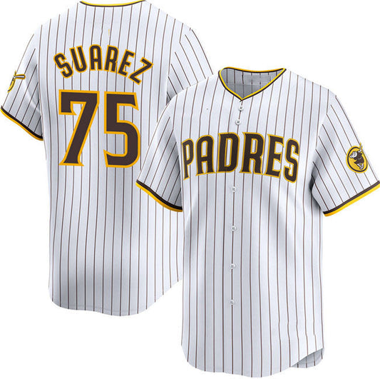 San Diego Padres #75 Robert Suarez White 2024 Home Limited Stitched Baseball Jersey
