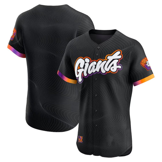 San Francisco Giants Anthracite 2025 City Connect Elite Baseball Jersey