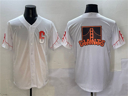 San Francisco Giants Team Big Logo White City Connect Cool Base Stitched Baseball Jersey