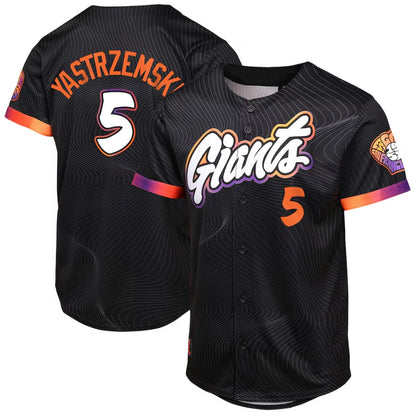 San Francisco Giants #5 Mike Yastrzemski Outerstuff Anthracite 2025 City Connect Limited Baseball Jersey