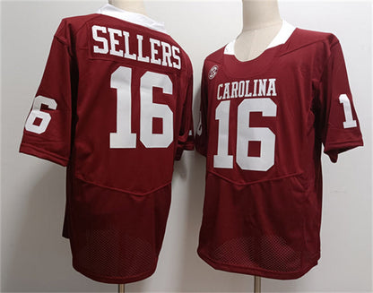 S.Carolina Fighting Gamecocks #16 LaNorris Sellers Garnet Stitched American College Jerseys