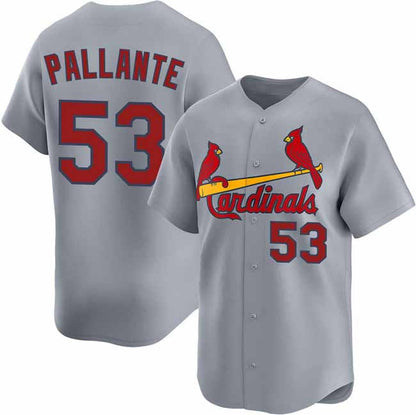 St. Louis Cardinals #53 Andre Pallante Gray 2024 Away Limited Stitched Baseball Jersey