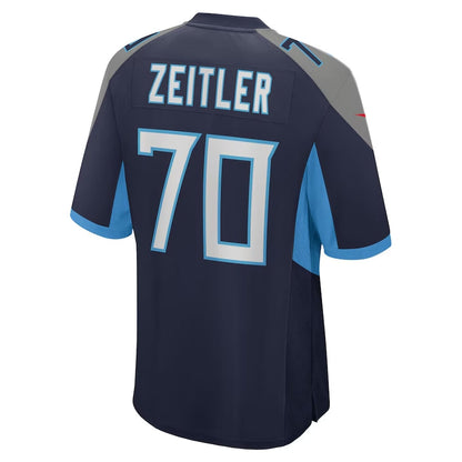 T.Titans #70 Kevin Zeitler Navy Team Game Stitched American Football Jersey