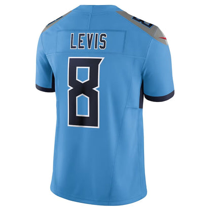 T.Titans #8 Will Levis Light Blue Alternate Vapor F.U.S.E. Limited Stitched American Football Jerseys