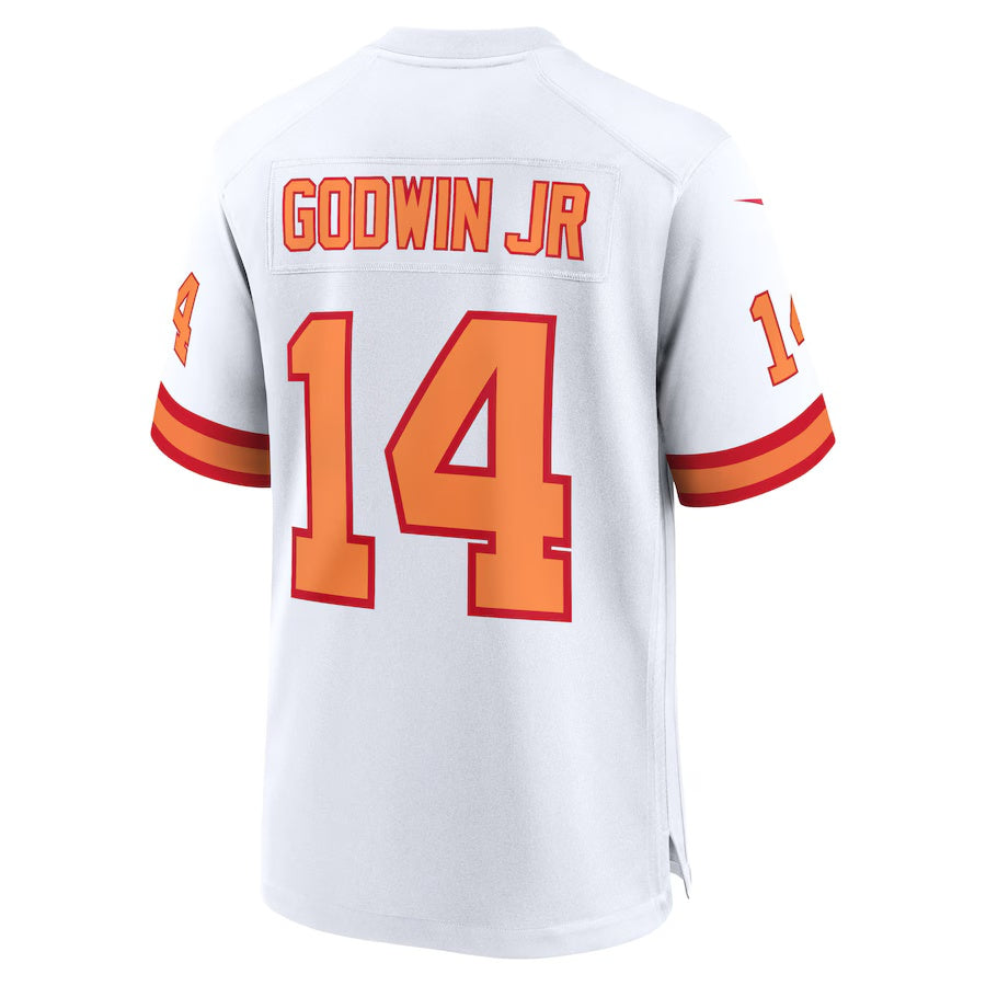TB.Buccaneers #14 Chris Godwin Jr. '76 White 50th Season Game American Football Jerseys