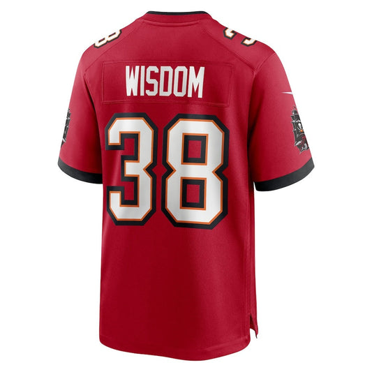 TB.Buccaneers #38 Rashad Wisdom Red Team Game American Football Jerseys