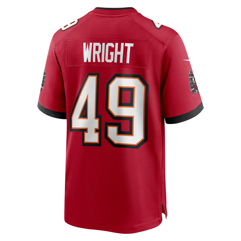TB.Buccaneers #49 Owen Wright Red Team Game American Football Jerseys