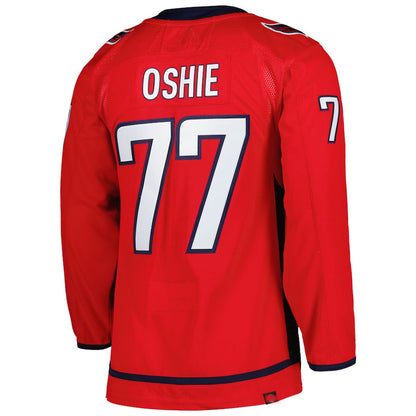 W.Capitals #77 TJ Oshie Home Primegreen Authentic Pro Player Jersey Red Stitched American Hockey Jerseys CROVYIE