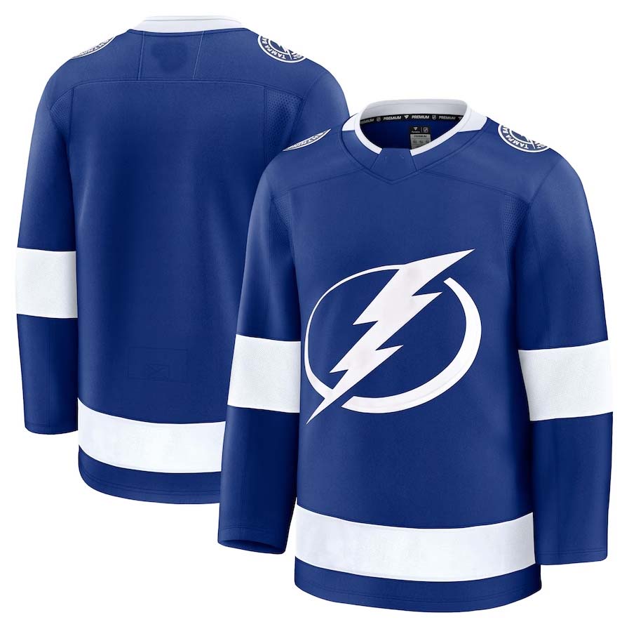 TB.Lightning Fanatics Home Premium Jersey - Blue Stitched American Hockey Jerseys CROVYIE