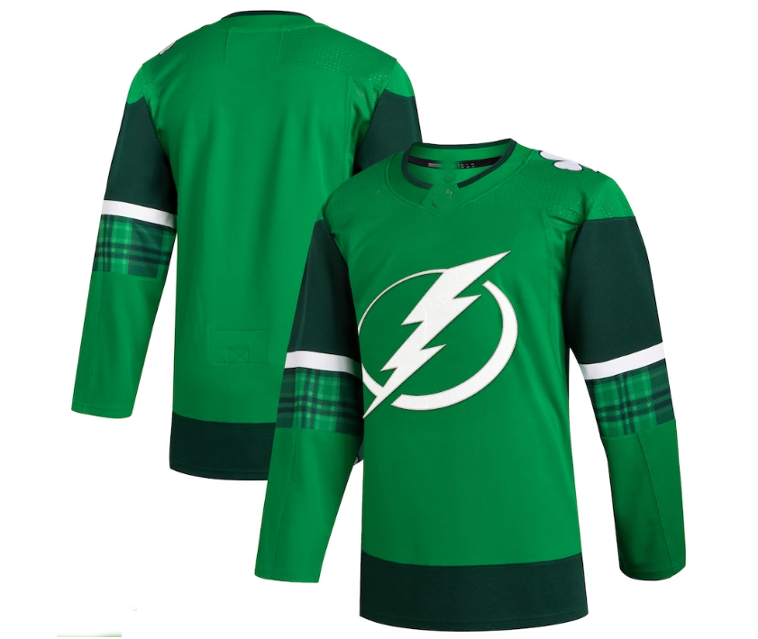TB.Lightning 2023 St. Patrick's Day Primegreen Authentic Jersey - Kelly Green Stitched American Hockey Jerseys CROVYIE