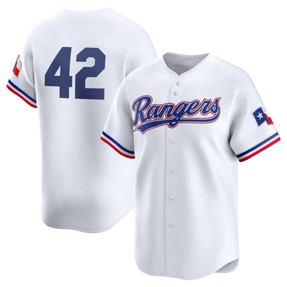 Texas Rangers 2024 #42 Jackie Robinson Day Home Limited Jersey ¨C White Stitches Baseball Jerseys